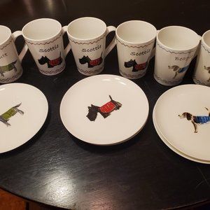 The Company Store Dog Cups and Saucers Set of 6 - $15.00 each set